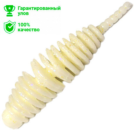 Силиконовая приманка Kosadaka Leech Fat 42 (4.2см) запах сыра WH (банка - 9шт)