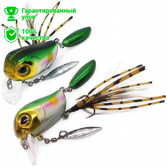 Воблер Kosadaka Micro Tappy 45F, плав., 45мм, 2.6г, 0.0-0.2м, цв.CGA Mtap45F-CGA