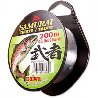Монолеска DAIWA Samurai Trout 0,16 мм ( 200м )разрыв.нагр.2кг,серая