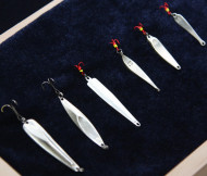 Набор блесен №4 для ловли окуня со льда (6шт.) RB