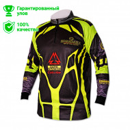 Футболка Kosadaka с длинным рукавом Sunblock чёрно-зеленая р. L