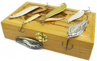 Коробка подарочная деревянная для блёсен