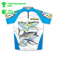 Футболка Kosadaka с коротким рукавом бело-голубая Sunblock р. 4XL