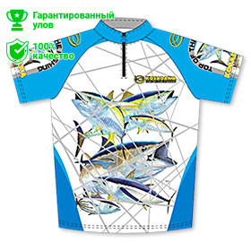 Футболка Kosadaka с коротким рукавом бело-голубая Sunblock р. 4XL