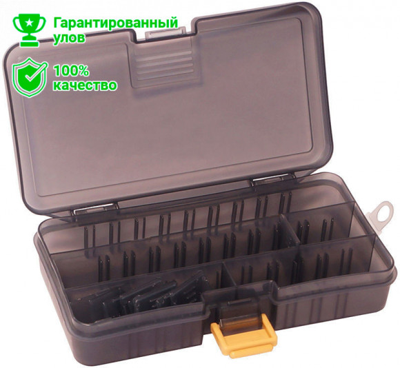 Коробка для приманок Kosadaka TB-S34B регулируемая дымчатая