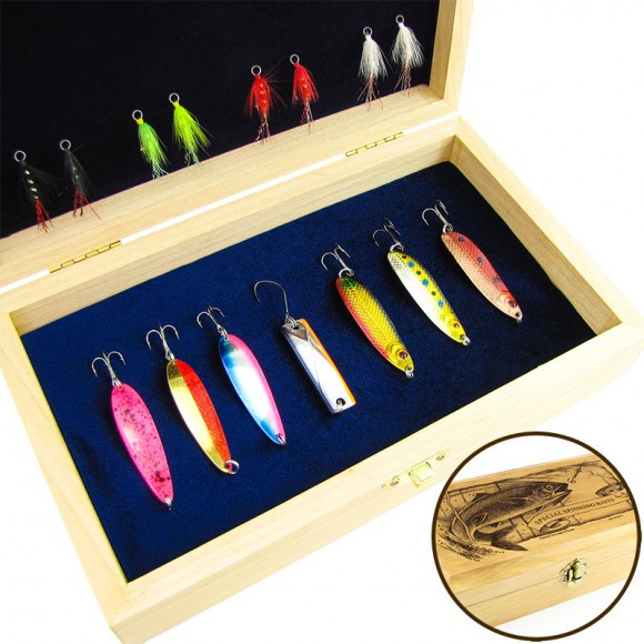 Набор блесен RB №14 "For sea trout streml" (в подарочной коробке)