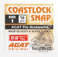 Застежка силовая Agat Coastlock Snap AG-2005, #1 Size 1: 31 lb, 14 kg