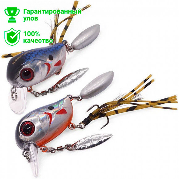 Воблер Kosadaka Micro Tappy 65F, плав., 65мм, 8.6г, 0.0-0.2м, цв.GTC Mtap65F-GTC