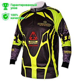 Футболка Kosadaka с длинным рукавом Sunblock чёрно-зеленая р. S Футболка Kosadaka с длинным рукавом Sunblock чёрно-зеленая р. S