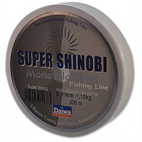 Монолеска DAIWA SUPER SHINOBI -300м / 0,10 мм / 1,10 кг, прозрачная