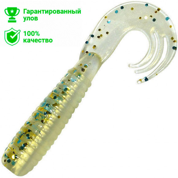 Твистер Kosadaka с разрезным хвостом TRIPLE TAIL 90, 8шт., цвет GTR