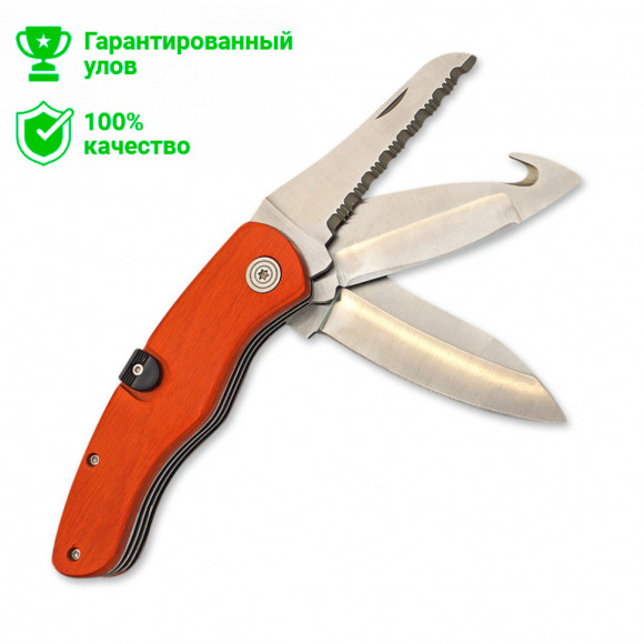 Нож Kosadaka складной охотничий "3в1" (нож, шкуродёр, пила) N-F51
