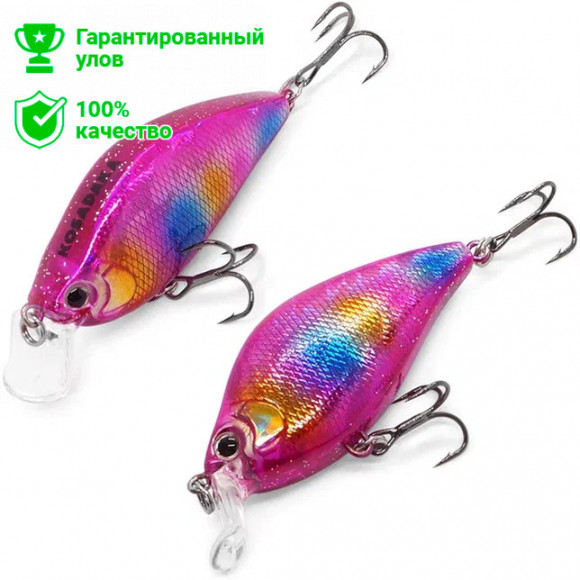 Воблер Kosadaka 3D Flat Crank 55F, 7.5г, 0.1-0.6м, цв.CLS