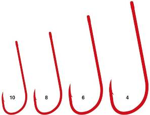 Крючки GAMAKATSU SINGLE 512 MEBARU RED 10