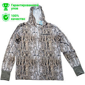 Футболка Kosadaka Ice Silk Sunblock Snake с длинным рукавом, с капюшоном (UV защита) р.L Футболка Kosadaka Ice Silk Sunblock Snake с длинным рукавом, с капюшоном (UV защита) р.L