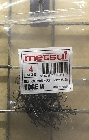 Двойные крючки metsui EDGE W цвет bln, размер № 4, в уп. 50 шт.