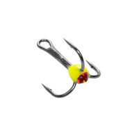 Тройник фосфорный со стразом (желтый) №16 Premier Fishing