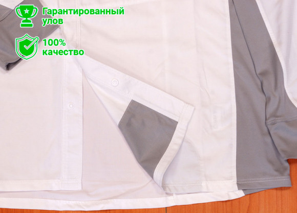 Рубашка Kosadaka ICE SILK SUNBLOCK белая с карманами, р-р M, UV защита, вентил., дл.рукав
