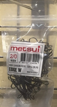 Двойные крючки metsui EDGE W цвет bln, размер № 2/0, в уп. 50 шт.